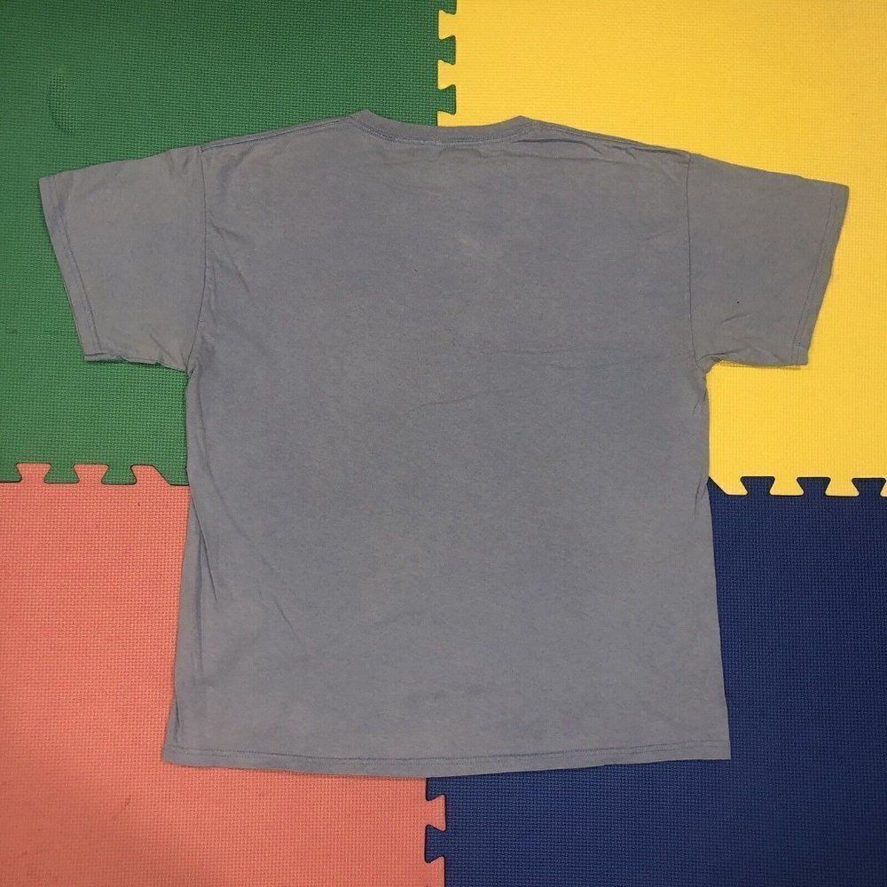Y2K Marvel Captain America Hulk Thor Spiderman Iron Man Faded Blue T-shirt Sz L - Picture 2 of 9